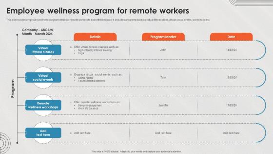 Employee Wellness Program For Remote Workers