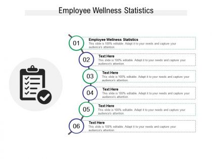 Employee wellness statistics ppt powerpoint presentation outline visuals cpb