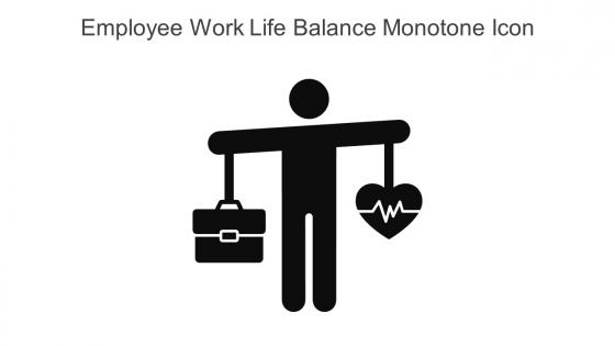 Employee Work Life Balance Monotone Icon In Powerpoint Pptx Png And Editable Eps Format