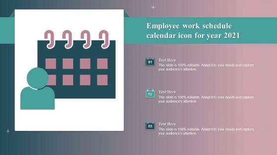 Employee Work Schedule Calendar Icon For Year 2021