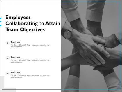 Employees collaborating to attain team objectives