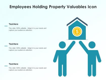 Employees holding property valuables icon