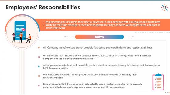 Employees responsibilities in d and i policies edu ppt