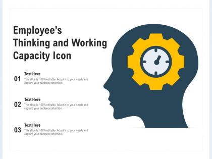 Employees thinking and working capacity icon