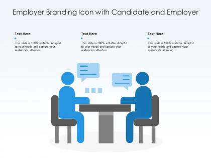 Employer branding icon with candidate and employer