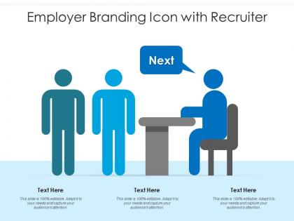 Employer branding icon with recruiter