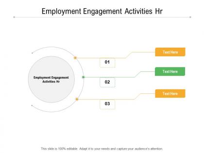 Employment engagement activities hr ppt powerpoint presentation professional brochure cpb