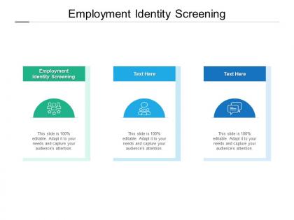 Employment identity screening ppt powerpoint presentation inspiration format cpb