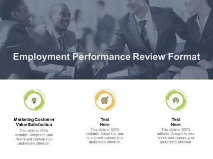Employment performance review format ppt powerpoint presentation gallery cpb