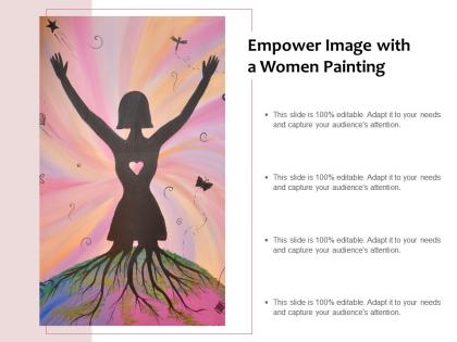 Empower image with a women painting