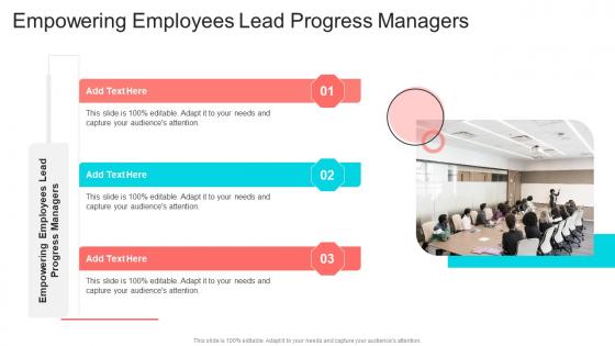 Empowering Employees Lead Progress Managers In Powerpoint And Google Slides Cpb
