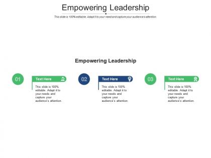 Empowering leadership ppt powerpoint presentation icon show cpb
