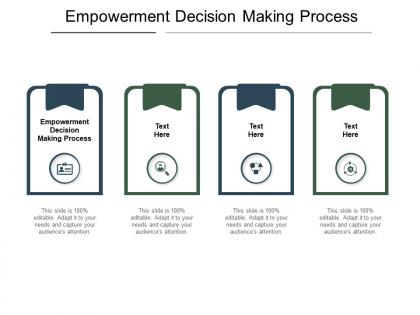 Empowerment decision making process ppt powerpoint presentation slides icon cpb