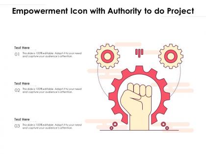 Empowerment icon with authority to do project