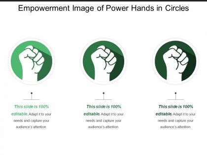 Empowerment image of power hands in circles