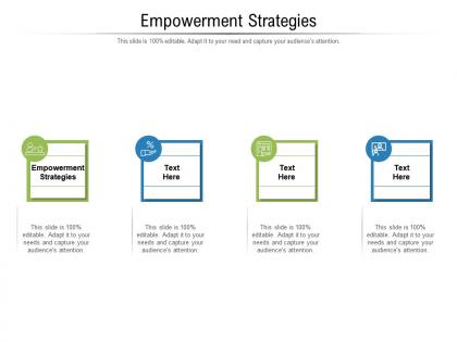 Empowerment strategies ppt powerpoint presentation professional format ideas cpb