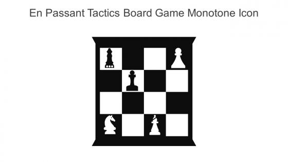 En Passant Tactics Board Game Monotone Icon In Powerpoint Pptx Png And Editable Eps Format