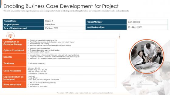 Enabling Business Case Development For Project Managing Project Effectively Playbook