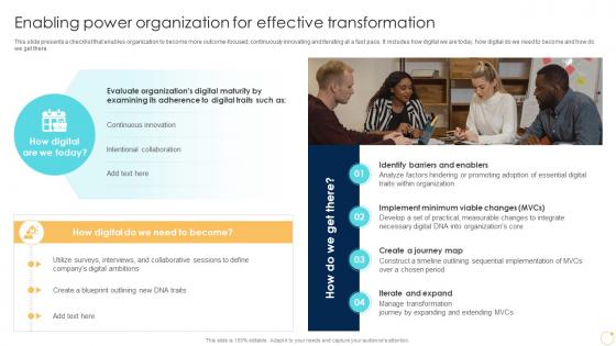 Enabling Power Organization For Effective Transformation Enabling Growth Centric DT SS