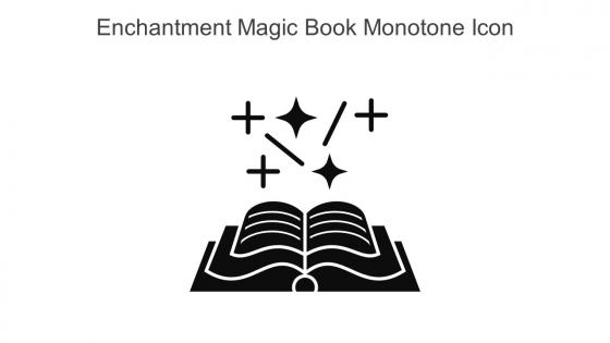 Enchantment Magic Book Monotone Icon In Powerpoint Pptx Png And Editable Eps Format