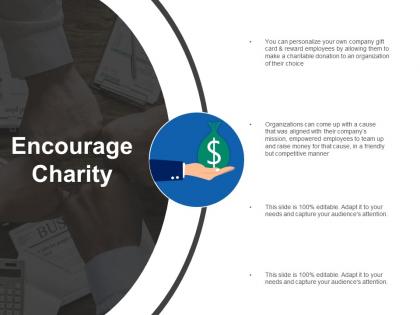 Encourage charity marketing ppt infographic template slide portrait