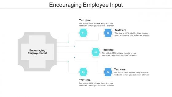 Encouraging employee input ppt powerpoint presentation styles visual aids cpb