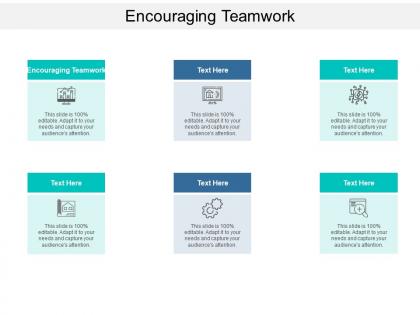 Encouraging teamwork ppt powerpoint presentation professional backgrounds cpb