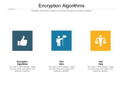 Encryption algorithms ppt powerpoint presentation infographic template layouts cpb