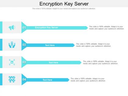 Encryption key server ppt powerpoint presentation icon show cpb