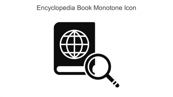 Encyclopedia Book Monotone Icon In Powerpoint Pptx Png And Editable Eps Format
