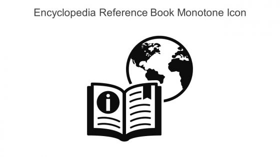 Encyclopedia Reference Book Monotone Icon In Powerpoint Pptx Png And Editable Eps Format
