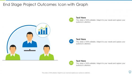End stage project outcomes icon with graph