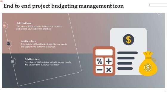 End To End Project Budgeting Management Icon