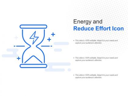 Energy and reduce effort icon