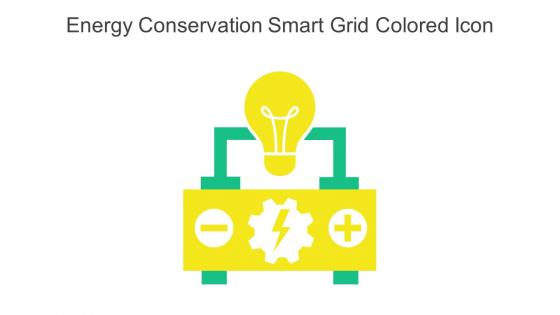 Energy Conservation Smart Grid Colored Icon In Powerpoint Pptx Png And Editable Eps Format