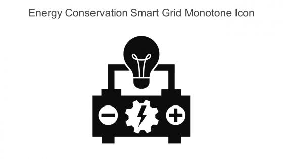 Energy Conservation Smart Grid Monotone Icon In Powerpoint Pptx Png And Editable Eps Format