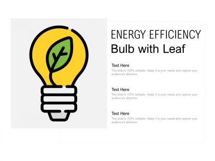 Energy efficiency bulb with leaf