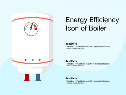 Energy efficiency icon of boiler