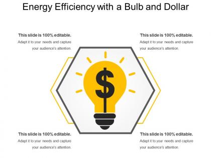 Energy efficiency with a bulb and dollar