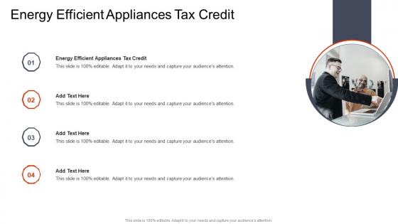 Energy Efficient Appliances Tax Credit In Powerpoint And Google Slides Cpb
