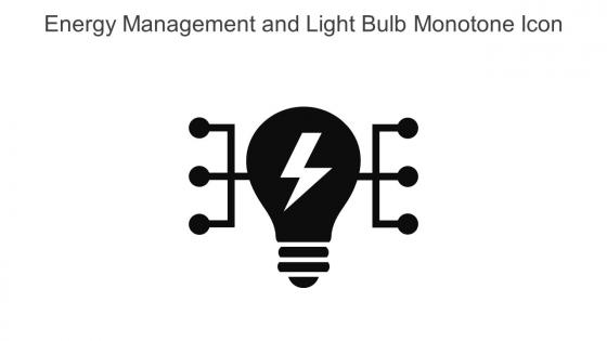 Energy Management And Light Bulb Monotone Icon In Powerpoint Pptx Png And Editable Eps Format