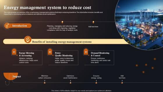 Energy Management System To Reduce IoT Solutions In Manufacturing Industry IoT SS