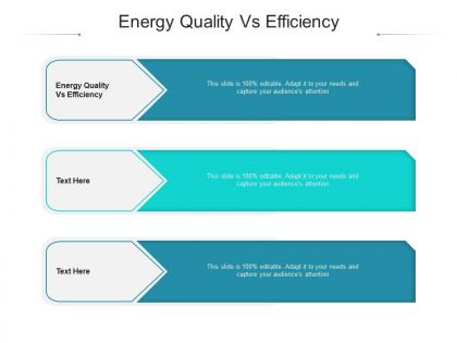 Energy quality vs efficiency ppt powerpoint presentation ideas infographics cpb