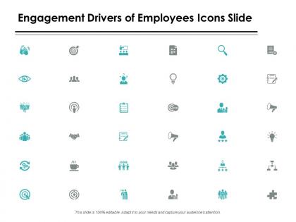 Engagement drivers of employees icons slide ppt powerpoint presentation gallery slideshow