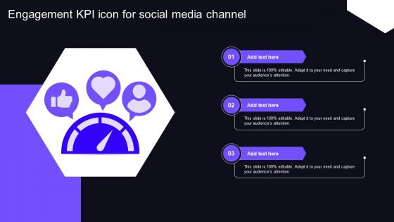 Engagement KPI Icon For Social Media Channel