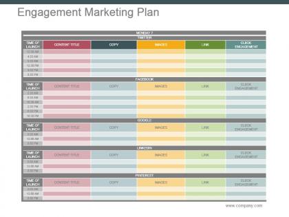 Engagement marketing plan powerpoint slide designs download