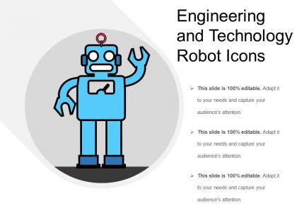 Engineering and technology robot icons