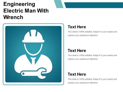 Engineering electric man with wrench