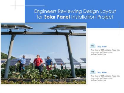 Engineers reviewing design layout for solar panel installation project