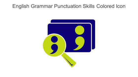 English Grammar Punctuation Skills Colored Icon In Powerpoint Pptx Png And Editable Eps Format